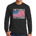 Vietnam Veteran Vintage Us Flag Military Vet Gift Men Long Sleeve Tshirt