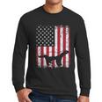 Vintage Honey Badger American Flag Animals Lover Men Long Sleeve Tshirt