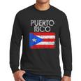 Vintage Puerto Rico Puerto Rican Flag Pride Gift Men Long Sleeve Tshirt