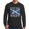 Vintage Style Saltire Scottish Flag Men Long Sleeve Tshirt