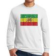 Ethiopian Flag Rasta Reggae Roots Clothing Men Long Sleeve Tshirt