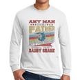 Any Man Can Be A Father Special Men Can Be Daddy Shark Men Long Sleeve Tshirt