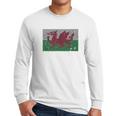 Wales Flag Welsh Dragon Baner Cymru Y Ddraig Goch Men Long Sleeve Tshirt