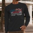 1958 Buick Front Red Us Flag Men Long Sleeve Tshirt