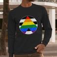 Ally Flag Circle Pyramid Pride Men Long Sleeve Tshirt