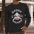 American Daddy Shark Under The Water Men Long Sleeve Tshirt