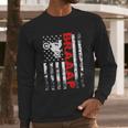 Braaap Vintage Usa American Flag Bike Men Long Sleeve Tshirt