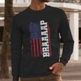 Braap American Flag Usa Patriotic Motocross Men Long Sleeve Tshirt