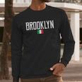 Brooklyn Italian Flag Vintage White Men Long Sleeve Tshirt