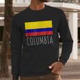 Columbia Flag Proud Men Long Sleeve Tshirt