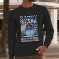 Daddy Shark Doo Doo American Flag Retro Men Long Sleeve Tshirt