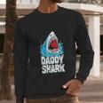 Daddy Shark Fathers Day Gifts Family Matching Dad Men Long Sleeve Tshirt