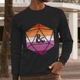 Dungeons And Dragons Lesbian Pride Flag Dice Logo Gift Graphic Design Printed Casual Daily Basic Men Long Sleeve Tshirt