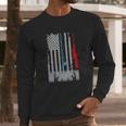 Fishing Rod Hunting Rifle America Flag Shirt Men Long Sleeve Tshirt