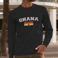 Mens Flag Of Ghana Faded Ghanaian Flag Men Long Sleeve Tshirt