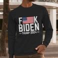 Fuck Biden American Flag Trump 2024 Shirt Men Long Sleeve Tshirt