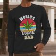 Funny Worlds Dopest Dad Funny Marijuana Retro Men Long Sleeve Tshirt