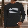 Greece Flag Vintage Style Retro Men Long Sleeve Tshirt