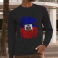 Haitian Flag Nou La Zoe Pound Cool Gift Haiti Men Long Sleeve Tshirt