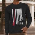 Hunting Deer Rifle Flag Men Long Sleeve Tshirt