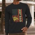 Jeep Dad American Flag Fathers Day 4Th Of July Men Long Sleeve Tshirt