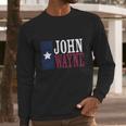 John Wayne American Flag Men Long Sleeve Tshirt