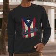 La Jefa Puerto Rico Flag Men Long Sleeve Tshirt