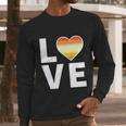 Lgbtq Butch Lesbian Flag Heart Cute Gift Lgbtqia Love Butch Lesbian Gift Men Long Sleeve Tshirt