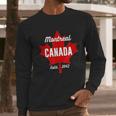 Maple Leaf Canada Flag Eh Montreal Canada Men Long Sleeve Tshirt