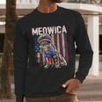 Meowica Cat Mullet American Flag Men Long Sleeve Tshirt