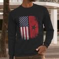 Moorish American Flag Morocco Usa Moroccan Star Men Long Sleeve Tshirt