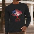 Moroccan Roots American Flag Morocco Gifts Men Long Sleeve Tshirt