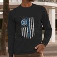 Navy Seal Team 2 American Flag Men Long Sleeve Tshirt