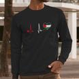 Palestine Flag Proud Palestinian Heartbeat Men Long Sleeve Tshirt