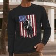 Rodeo Bull Rider Patriotic American Usa Flag For Cowboys Cute Gift Men Long Sleeve Tshirt