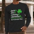 St Patricks Jack Jim Johnny Jameson The Four Fathers Men Long Sleeve Tshirt