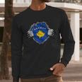 Super Kosovar Heritage Kosovo Roots Flag Gift Men Long Sleeve Tshirt