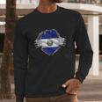 Super Salvadoran Heritage El Salvador Roots Flag Gift Men Long Sleeve Tshirt