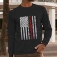 Teamster Proud American Flag Distressed Men Long Sleeve Tshirt