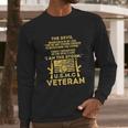 U S M C Veteran I Am The Storm Gold Foil Effect Graphic Design Printed Casual Daily Basic Men Long Sleeve Tshirt