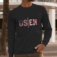 Useh Us Eh Usa Flag Pride Canadian Canada Men Long Sleeve Tshirt