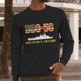 Uss John Mccain Ddg-56 Usa Flag Graphic Design Printed Casual Daily Basic Men Long Sleeve Tshirt