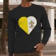 Vatican City Flag Heart Men Long Sleeve Tshirt