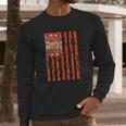 Vintage Detroit Baseball Flag With Tiger Stripes Men Long Sleeve Tshirt