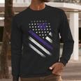 Washington Huskies American Flag Men Long Sleeve Tshirt