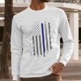 Back The Blue Usa Flag Police Lives Matter Men Long Sleeve Tshirt