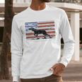 Country Life Outfitters Pointer Dog Americaan Flag Men Long Sleeve Tshirt