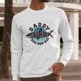 Daddy Shark Graphic Dad Birthday Gifts Men Long Sleeve Tshirt