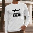 Grandpa Shark Shirt Matching Family Tribe Papa Men Long Sleeve Tshirt