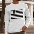 Motocross Braaap Vintage Usa American Flag Men Long Sleeve Tshirt